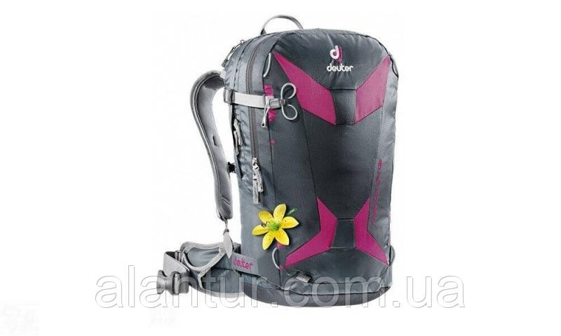 Рюкзак Deuter Freerider 24 SL для фрірайду, 24 л, графіт-маджента, жіночий
