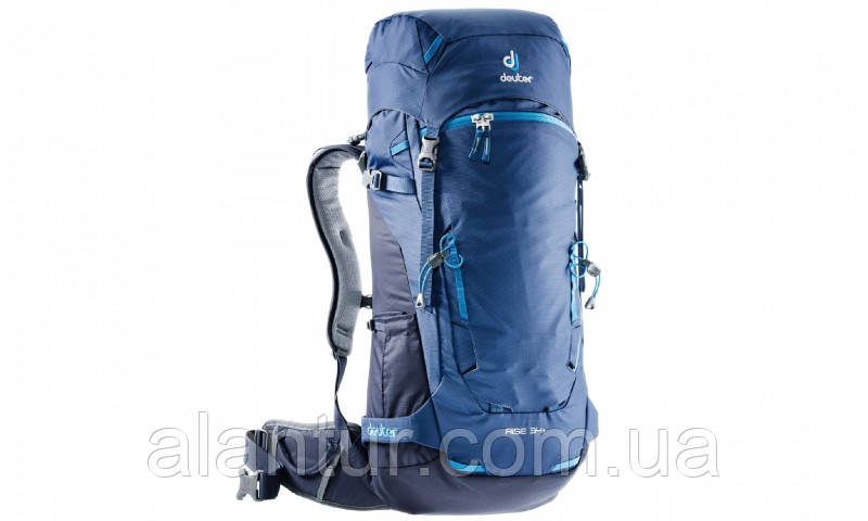 Рюкзак Deuter Rise 34+ steel-navy для лиж і сноубордів, стійкий і місткий, 1460 г, фото 1
