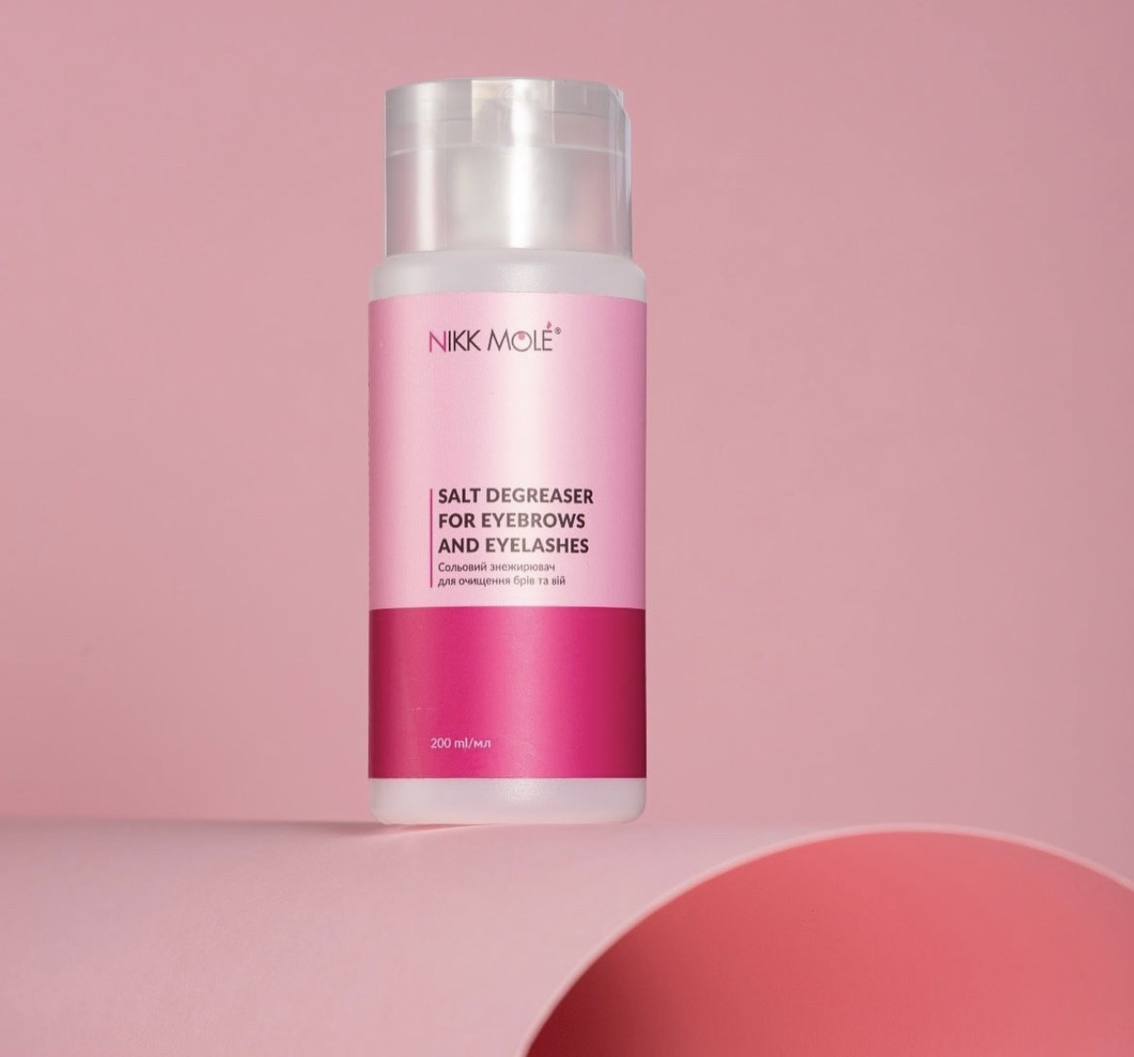 Знежирювач для брів і вій "NIKK MOLE", 200 ml