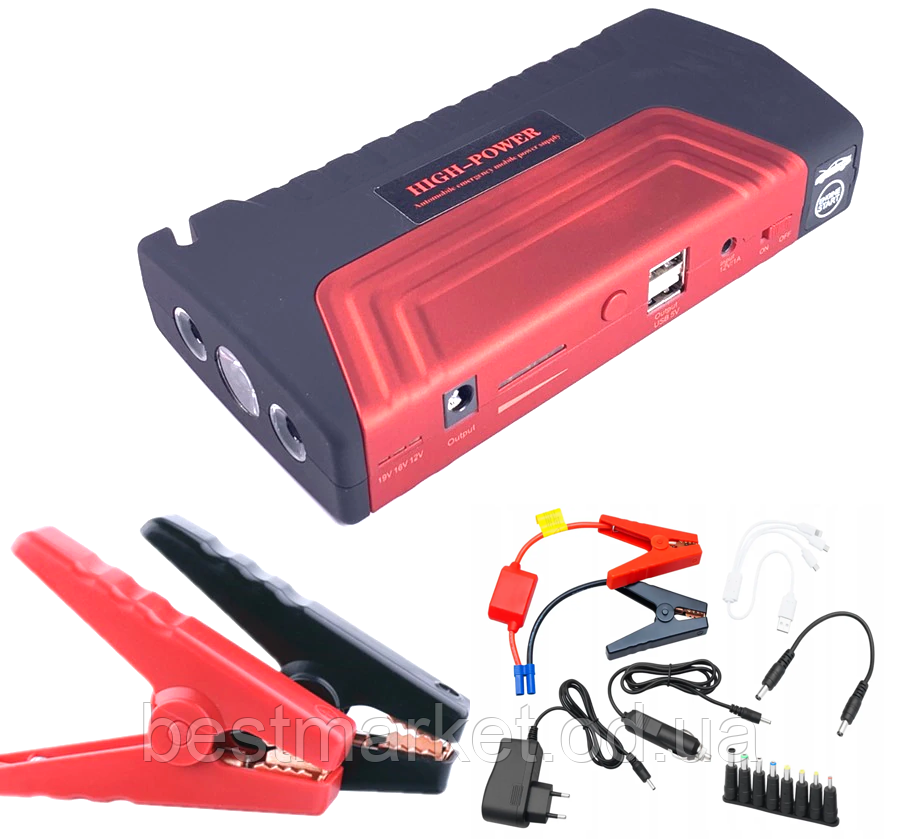 Пускове Зарядне приладдя для акумулятора Автомобіля і Power Bank High PowerTM-15 50800 mAh