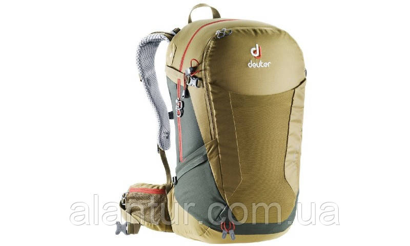 Рюкзак Deuter Futura 28 л, оливковий, з системою вентиляції та органайзером