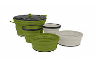 Набор складной посуды Sea To Summit X-Set 31 Olive Pot, Olive Bowl & Mug, Sand Bowl & Mug