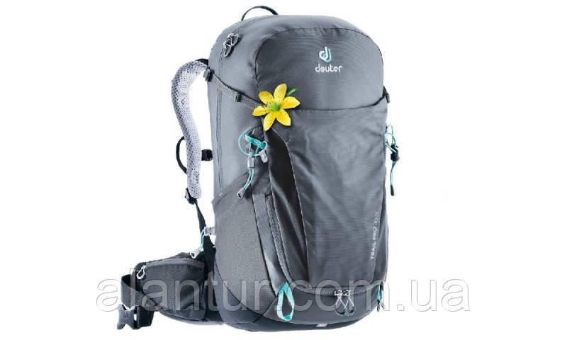 Рюкзак Deuter Trail Pro 30 SL 4701 графітово-чорний, жіночий, з вентиляцією та дощовиком., фото 1