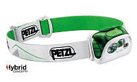 Велосипедный налобный фонарь светодиодный влагостойкий с красным светом Petzl Actik gren с установкой на каску