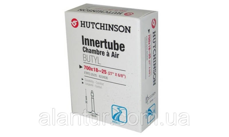 Камера Hutchinson CH 700X18-25 VF 48MM Presta для шосейних велосипедів, 100 г