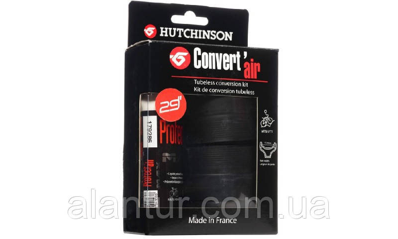 Набір для встановлення безкамерних покришок Hutchinson CONVERT'AIR 29" - герметик, стрічка та інструменти для 2 колес, фото 1