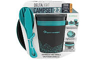 Набор посуды Sea To Summit DeltaLight Camp Set2.2, Pacific Blue/Grey миска, стакан, ложка.вилка.нож на караби