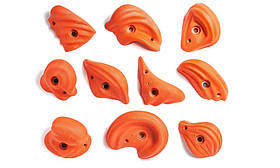 Комплект захоплень Ukrholds Set H0 для скеледрому, 10 великих жимових захоплень L-XL