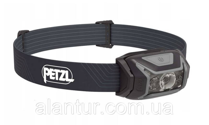 Светодіодний налобний фонар Petzl Actik сірий 450 люмен з червоним світлом для туризму, фото 1