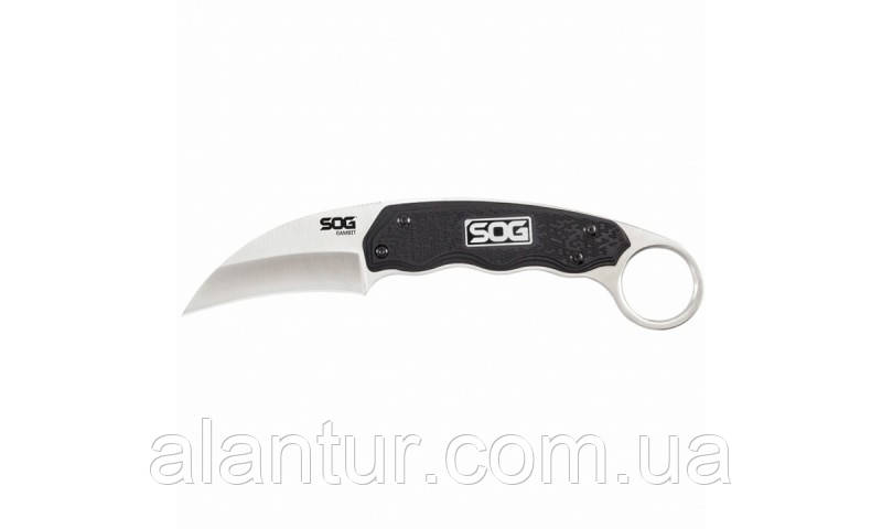 Ніж SOG Gambit Satin 7Cr17MoV, туристичний, з ергономічною рукояткою, 65 мм, фото 1
