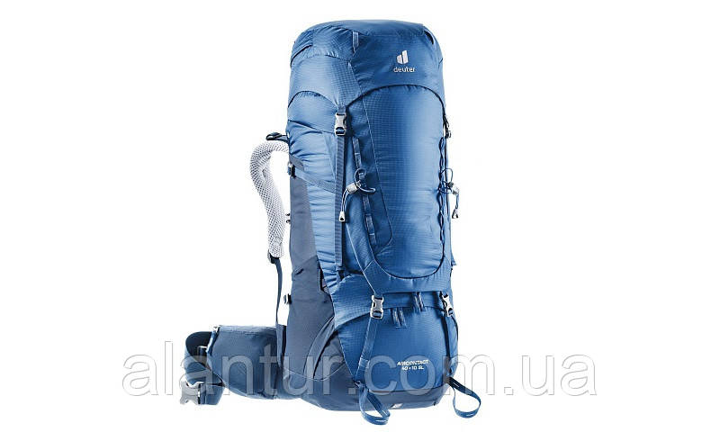 Рюкзак Deuter Aircontact 60+10 SL для жінок, колір 3399 steel-midnight, з системою гідратації та регульованим поясом., фото 1