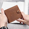 Гаманець на кнопці з відділенням для ID картки або прав з натуральної шкіри "Бережи себе...", фото 9