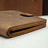 Шкіряне портмоне з гравіюванням на кнопці з відділенням для документів "Коханий чоловік...", фото 2