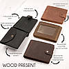 Портмоне з натуральної шкіри на кнопці з відділенням для ID картки або прав з гравіюванням "Дякую тобі...", фото 8