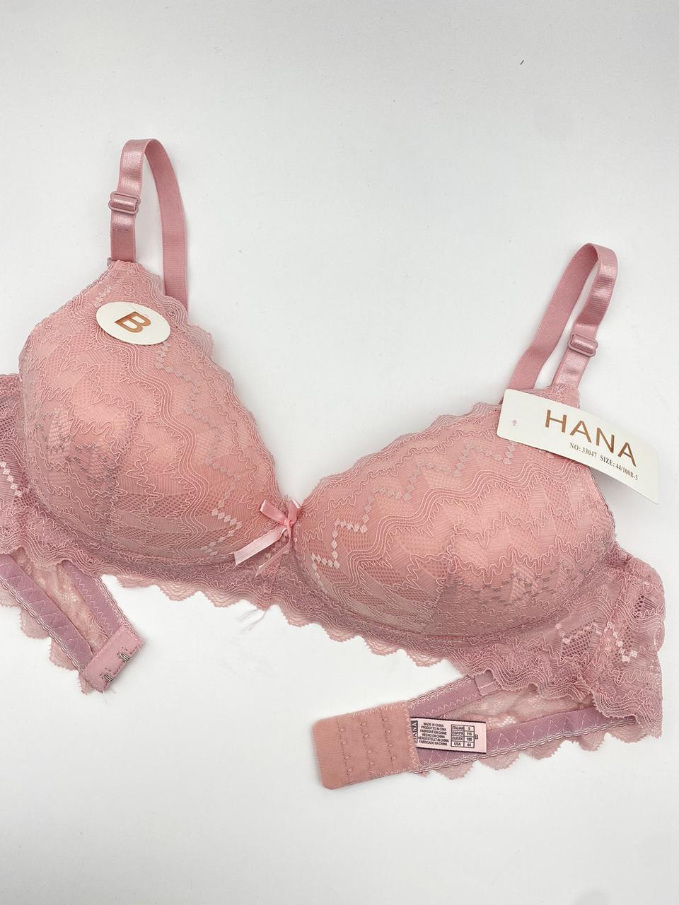 Бюстгальтер мереживний персиковий HANA чашка В 33047-4