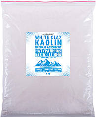 Глина біла (Каолін), природний сорбент, для СПА-процедур, очищає і омолоджує шкіру, 1кг