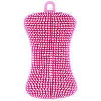 Універсальна силіконова губка-щітка для миття посуду Kitchen Cleaning Tool Рожевий