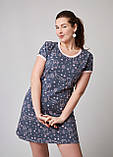 Нічна сорочка з бавовни, домашнє плаття з короткими рукавами, розмір 46-52, ТМ MERU, фото 2