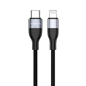 Дата кабель MJEMS US-SJ330 M2 Type-C to Lightning Fast Charging Cable 1.2m Чорний