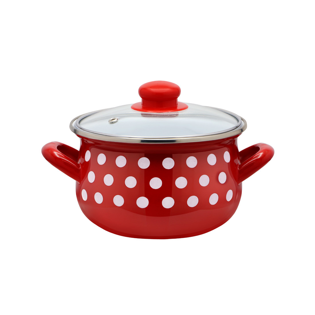 Каструля емальована 3,0 л "Горох Rеd" 558