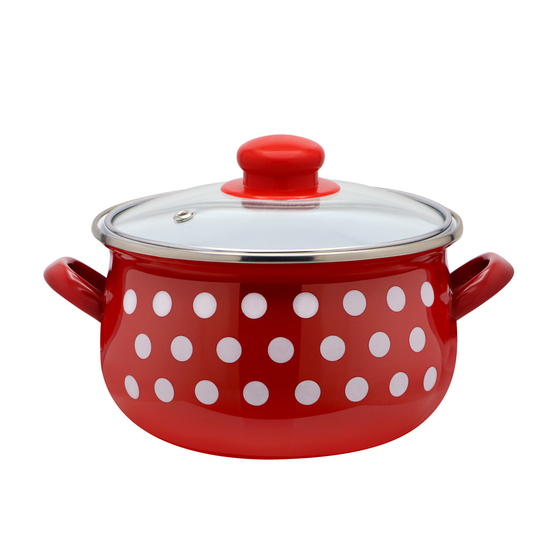 Каструля емальована 5,0 л "Горох Rеd" 558