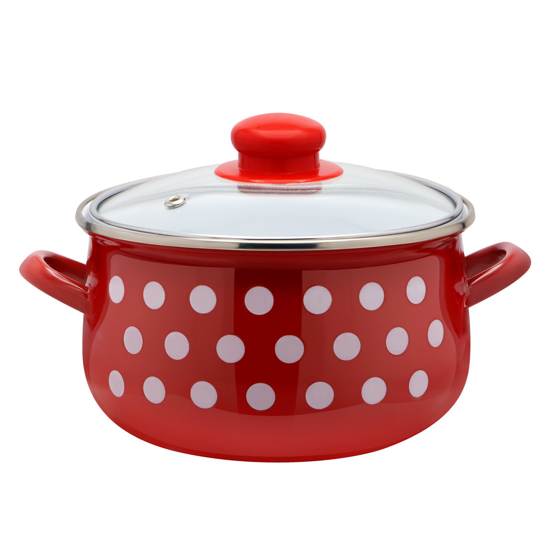 Каструля емальована 5,7 л "Горох Rеd" 558
