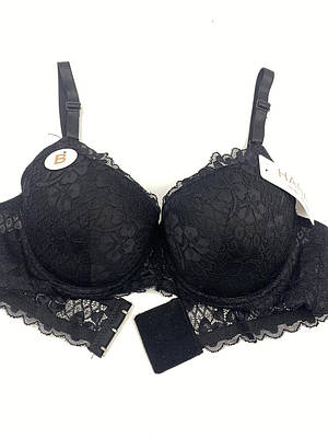 Бюстгальтер мереживний чорний HANA чашка В 94213-1