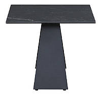 Стіл кавовий Бруно неро маркина в стилі Лофт, стільниця склокераміка, каркас металевий, фото 5