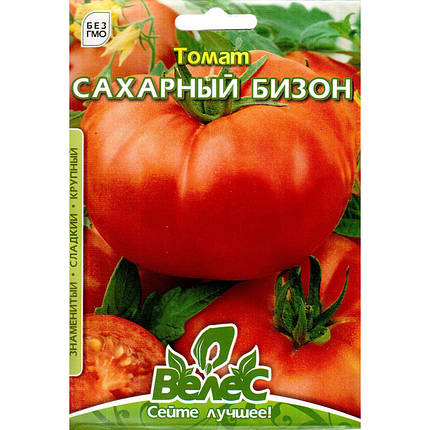 Насіння томата високорослого, середньостиглого «Цукровий Бізон» (1 г) від ТМ «Велес», Україна, фото 1