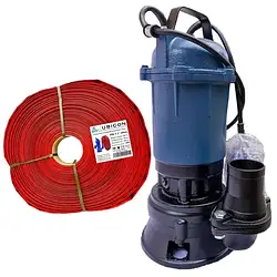 Дренажно-фекальний насос Grand Water WQD 1,5 кВт + шланг