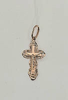 Хрест з розп'яттям в червоному золоті