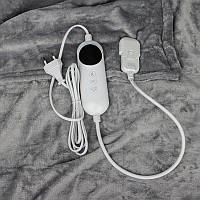 Плед одеяло с подогревом Lesko QNS-PT 180*150 см Gray от usb от повербанка