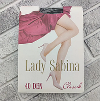 Колготки капроновые женские Lady Sabina 40DEN классика размер 2 черные 20024970