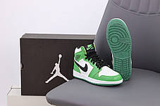 Кросівки Nike Air Jordan 1 Retro High Green White / Найк Аїр Джордан 1 Ретро Високі Зелені з Білим, фото 4