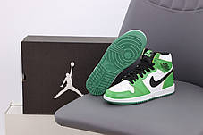 Кросівки Nike Air Jordan 1 Retro High Green White / Найк Аїр Джордан 1 Ретро Високі Зелені з Білим, фото 3