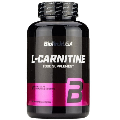 Л-Карнітин Biotech USA L-Carnitine 1000 mg (60 таблеток.), фото 1