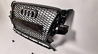 Решетка радиатора Audi Q5 2008-2012 стиль RSQ5 (черная окантовка)