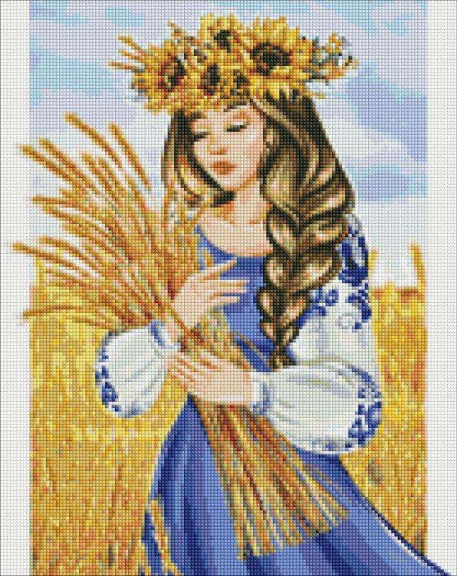 Картина стразами Ідейка Моя рідна земля ©krizhanskaya (AMO7399) 40 х 50 см (На підрамнику)