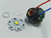 Плата драйвер керування 22мм + світлодіод Cree 2.8 А XML2 U2 20 мм 3-15 В комплект для ремонту ліхтарів ламп 3режима100/20/сос
