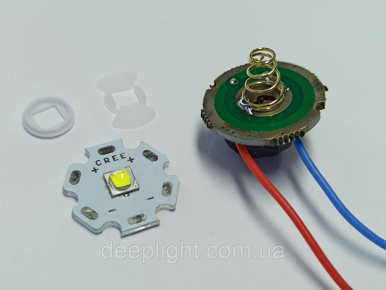 Плата драйвер керування + світлодіод Cree 1-5 режим 2.8 А XM-L2 (T6 U3 L2) 22 мм 3-15 В 20 мм, фото 1