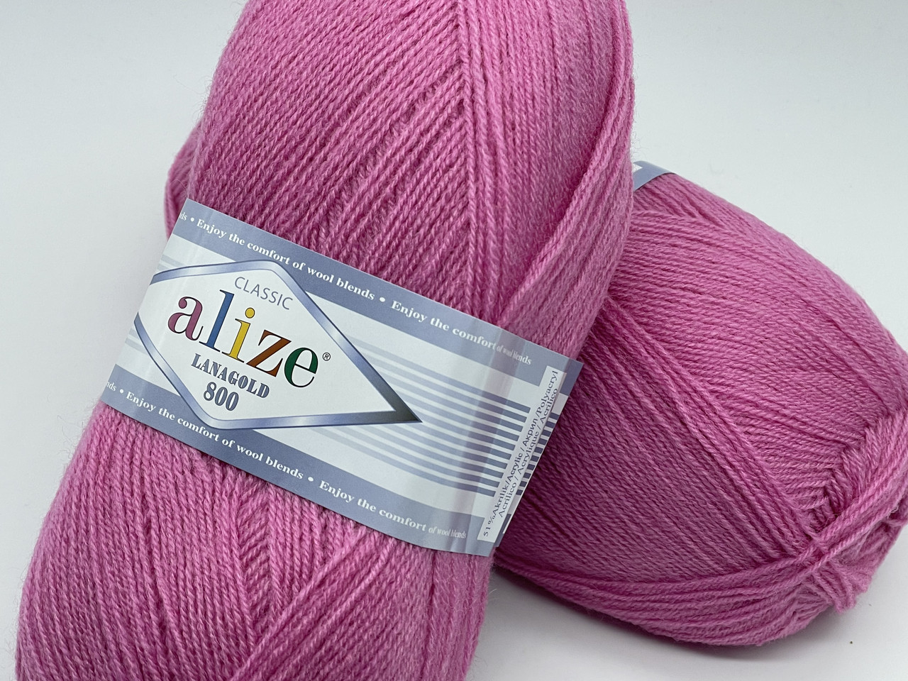 Пряжа Lana gold 800-178 рожевий, фото 1