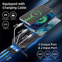 Пoweрбaнк 30000 mAh із сонячною панеллю Solar power bank QC3.0 PROTESTER PRO-S30, фото 4