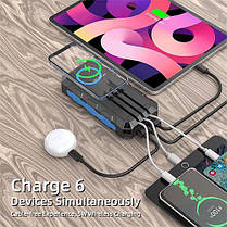 Пoweрбaнк 30000 mAh із сонячною панеллю Solar power bank QC3.0 PROTESTER PRO-S30, фото 5