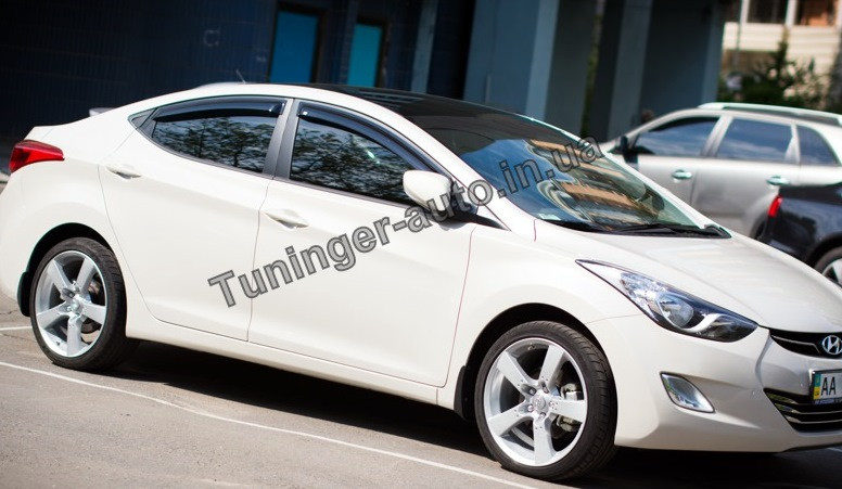 Дефлектори вікон (вітровики) Hyundai Elantra MD 2010-2014 (EGR/031023)