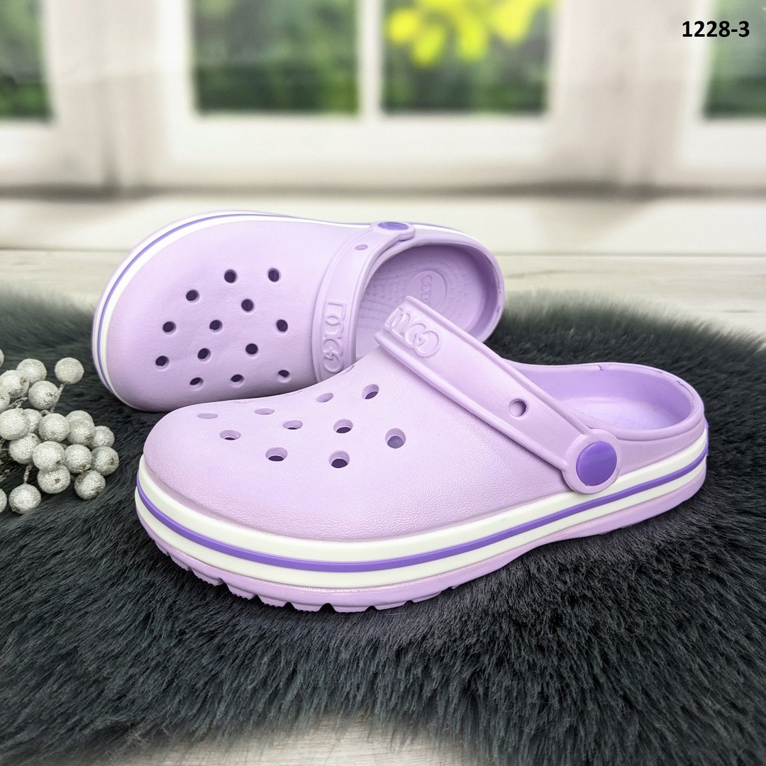 Кроки сабо підліткові для дівчинки бузкові Dago Style р-р 33-36