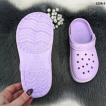 Кроки сабо підліткові для дівчинки бузкові Dago Style р-р 33-36, фото 4