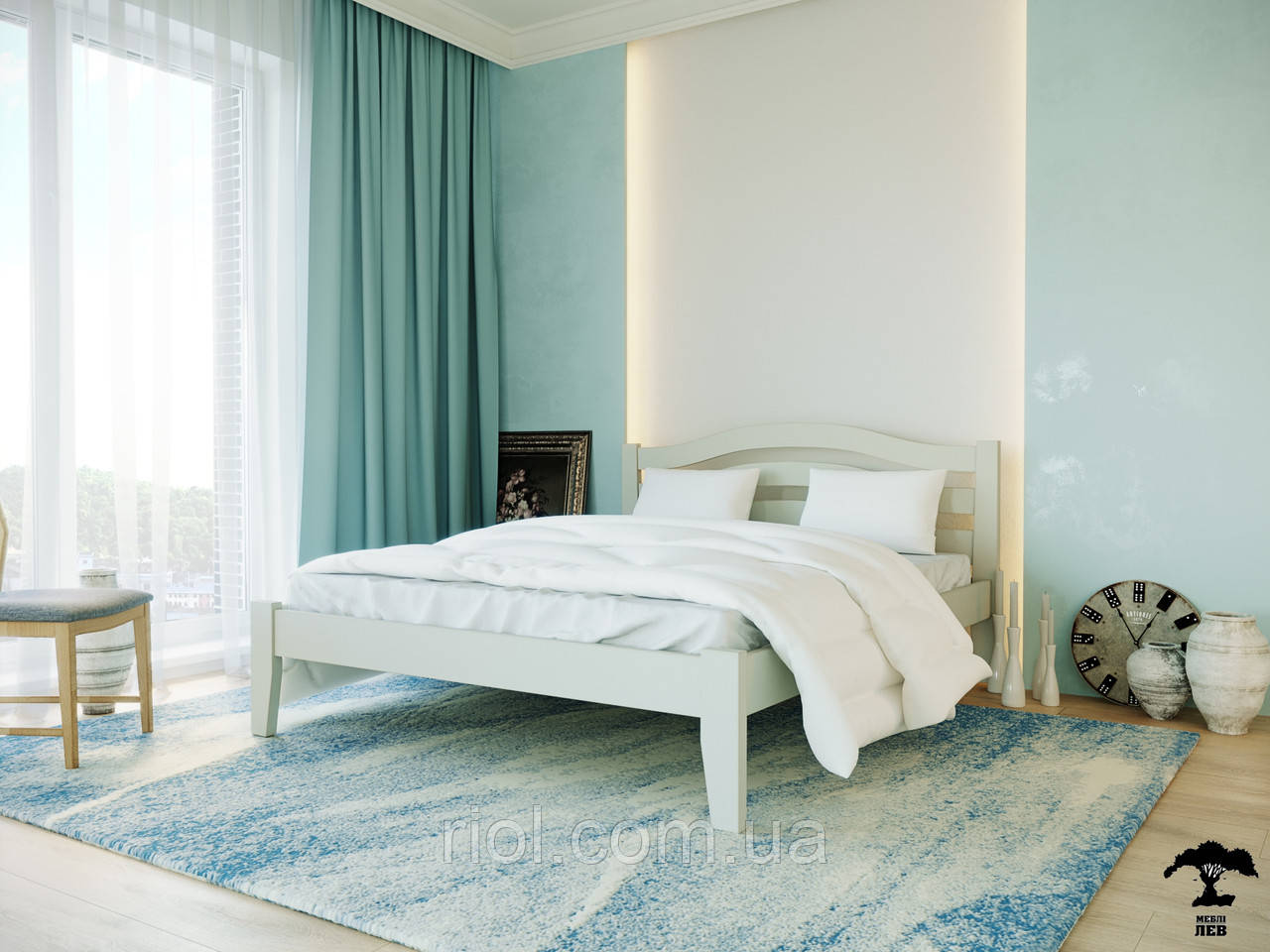 Ліжко Афіна Нова з натурального дерева Бук, фото 1