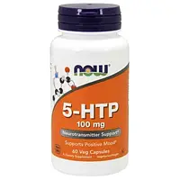 5 Htp, Now Foods, 5-гідрокситриптофан, 100 мг, 60 вегетаріанських капсул