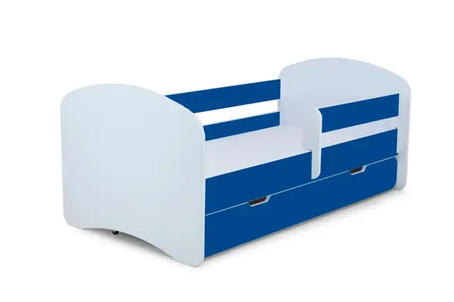 Дитяче ліжко Лаккі Біле/Синє 160х80, фото 2