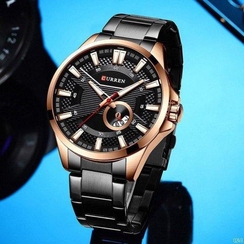 Часы  Curren 8372 Black-Cuprum, фото 1